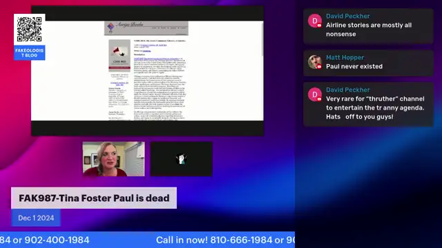 FAK987-Tina Foster Paul is dead
