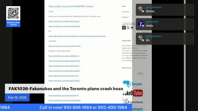 FAK1026-Fakenukes and Rizoli on the Toronto plane crash hoax