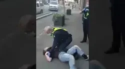 Staged but convincing arrest: psyops:Melbourne Gestapo Caught Choking Woman: It's Okay Everyone - White Women Don't Matter!