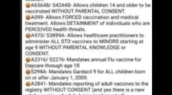 Forced VaXinNation Bills New York and No Parental Consent Needed! WTFU All