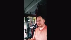 A German bus driver on his own route