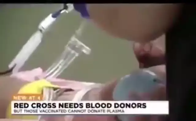 Vaccinated cannot donate plasma