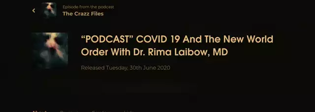 COVID-19 And The New World Order With Dr Rima Laibow, MD