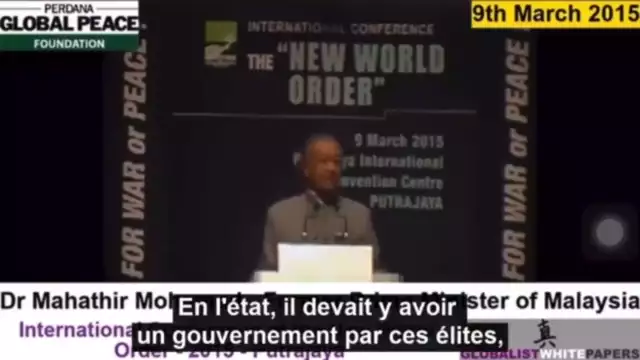 New World Order Depopulation: What Dr Mahathir Mohamad said in 2015 (VOSTFR)