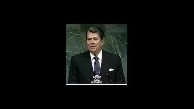 Reagan says aliens will unite us