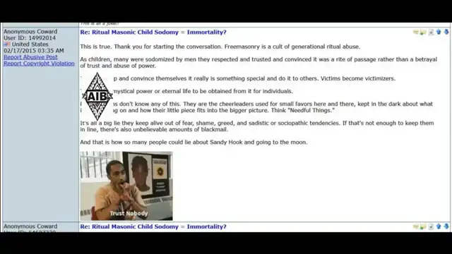 Freemason sodomy and androgyny
