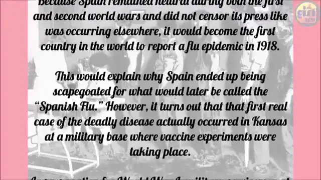 ONLY THE VACCINATED DIED DURING THE 1918 SPANISH FLU