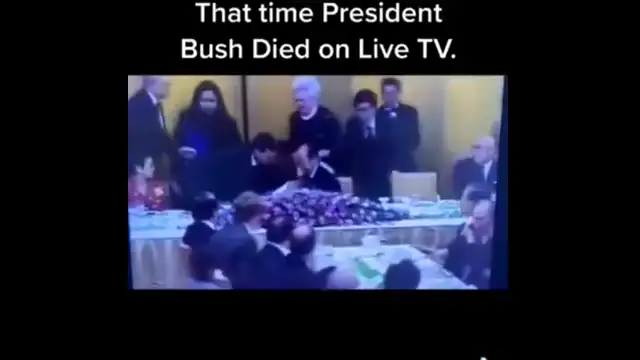 That time Bush Sr died on national TV