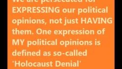 We are persecuted for EXPRESSING our political opinions, not just 'having' them