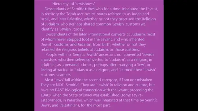 Jews and Semites sorted
