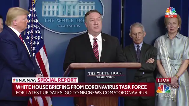 Mike Pompeo ''We're in a live exercise here'' Coronavirus task force hold news conference 03 20 2020