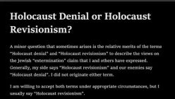 Holocaust Denial or Holocaust Revisionism?