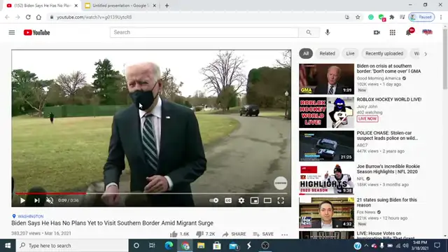 JOE BIDEN HIS HAND WENT THREW THE MIC